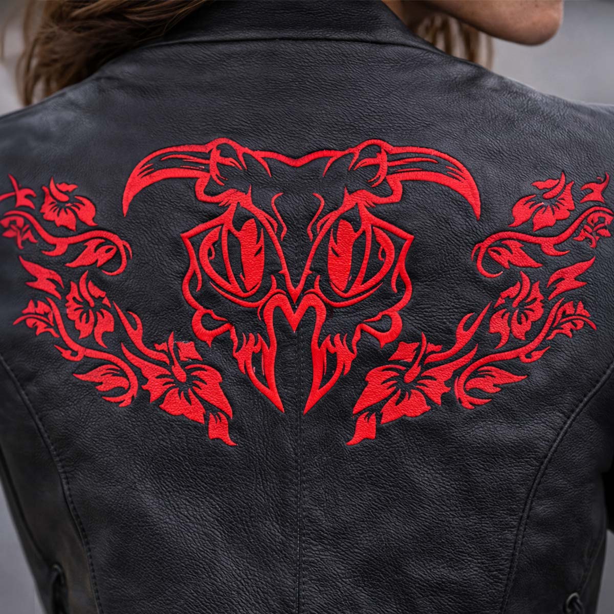 Milwaukee Leather Women's Gemma Black/Red Leather Motorcycle Vest with Side Laces - LKL4718 - image 8