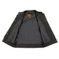 Milwaukee Leather LKY3850 Youth Black Leather Open-Neck Club Style Vest