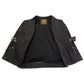 Milwaukee Leather MDM3008 Men's 'Brute' Black Perforated Leather and Denim Club Style Vest w/ Hidden Dual Closure — image 6