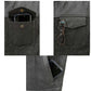 Milwaukee Leather MDM3008 Men's 'Brute' Black Perforated Leather and Denim Club Style Vest w/ Hidden Dual Closure — image 7