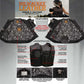Milwaukee Leather MDM3035 Men’s Wrecker Club Vest – Black Denim & Leather, Diamond Quilt, White Stitch — image 2