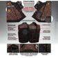 Milwaukee Leather MDM3037 Men’s Wrecker Club Vest – Black Denim & Leather, Diamond Quilt, Orange Stitch — image 2