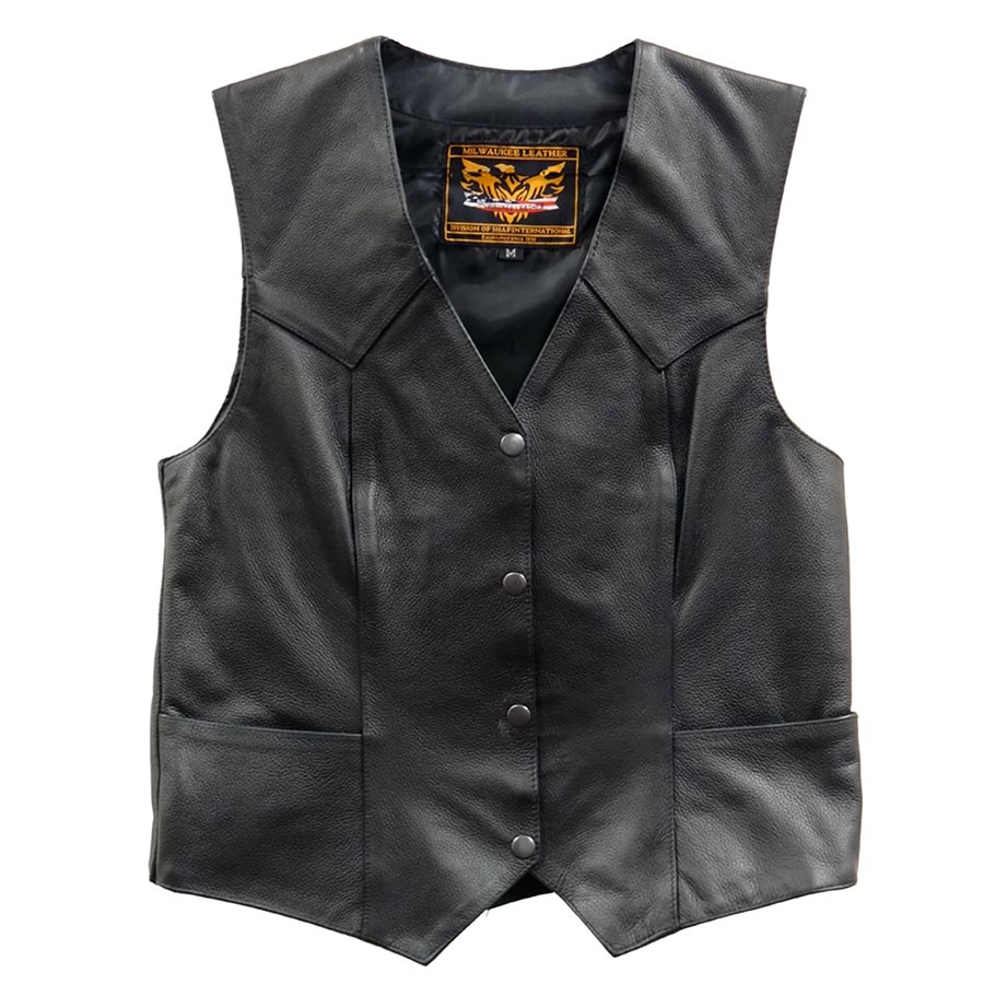Milwaukee Leather ML1294 Women's Black ‘Ride Like You Stole It’ Embroidered Vest - image 2