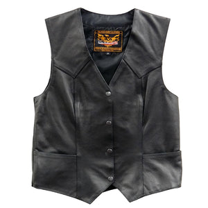 Milwaukee Leather ML1294 Women's Black ‘Ride Like You Stole It’ Embroidered Vest - image 2
