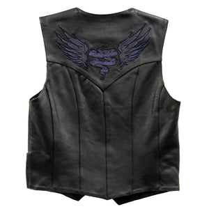 Milwaukee Leather ML1294 Women's Black ‘Ride Like You Stole It’ Embroidered Vest - image 1
