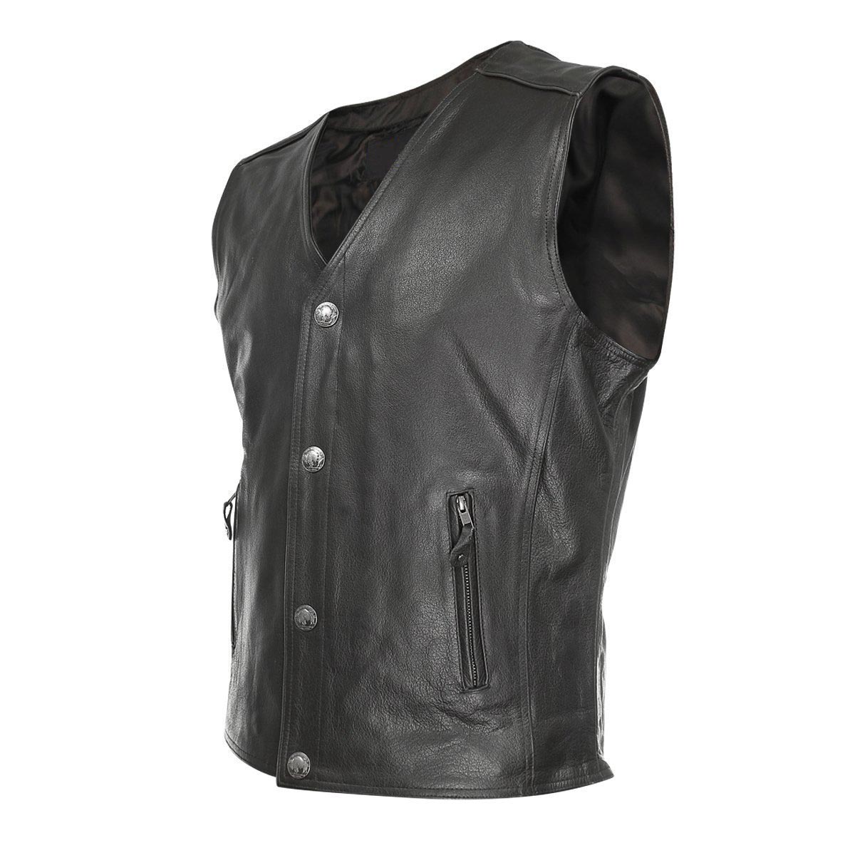 Milwaukee Leather ML1378 Men's 'Buffalo Nickel' Black Motorcycle Vest — image 6