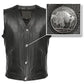 Milwaukee Leather ML1378 Men's 'Buffalo Nickel' Black Motorcycle Vest — image 3