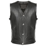 Milwaukee Leather ML1378 Men's 'Buffalo Nickel' Black Motorcycle Vest — image 1