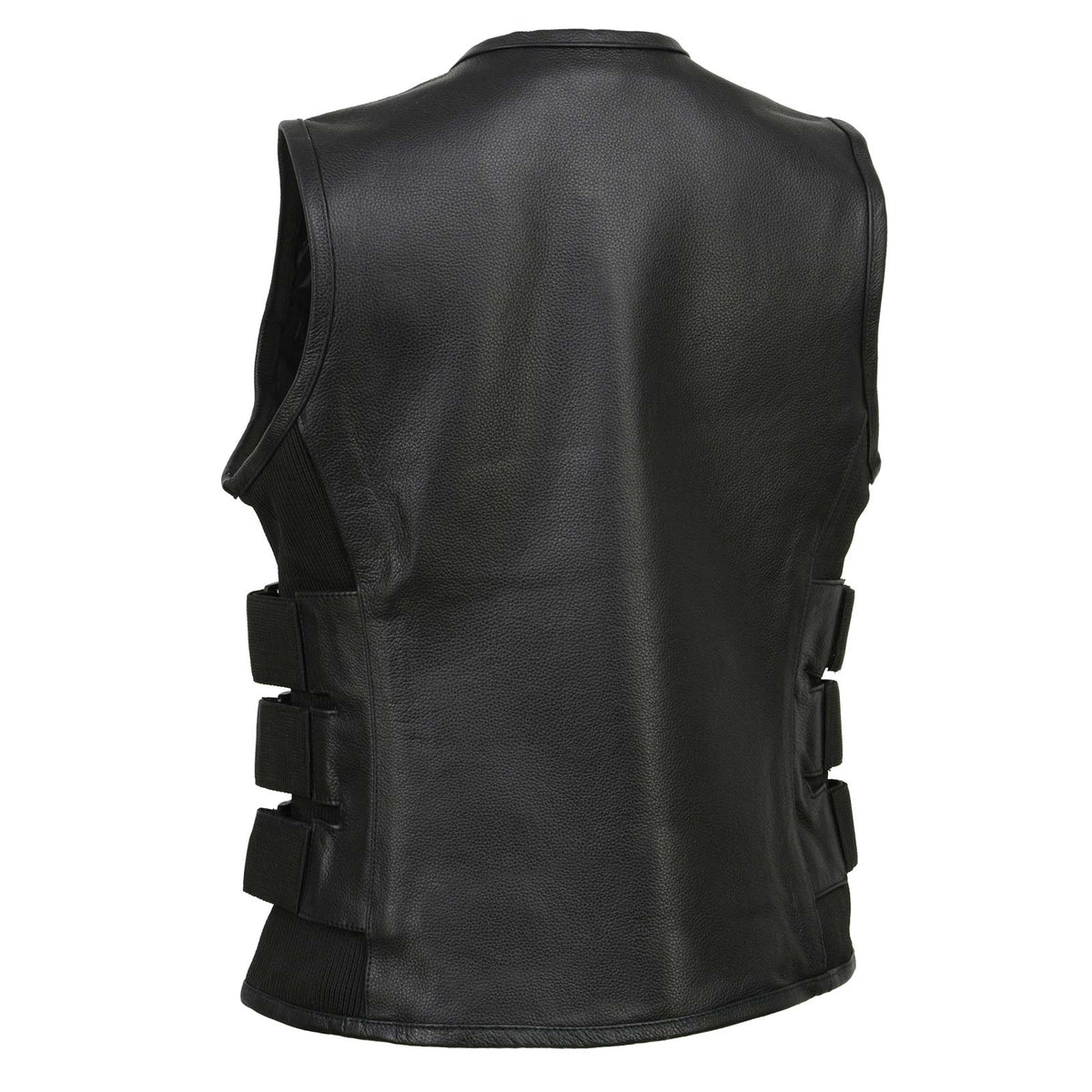 Milwaukee Leather MLL4501 Women's Tactical Swat Style Rider Leather Vest w/ Single Panel Back for Club Patches - image 13