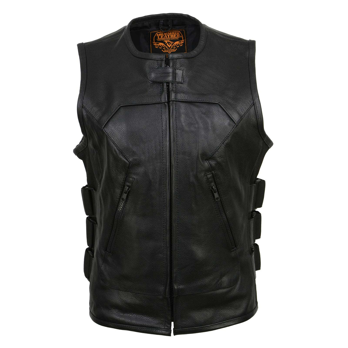 Milwaukee Leather MLL4501 Women's Tactical Swat Style Rider Leather Vest w/ Single Panel Back for Club Patches - image 12