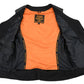 Milwaukee Leather MLL4504 Women's Classic Black Leather V-Neck Riveted Motorcycle Rider Vest with Side Lace - image 6