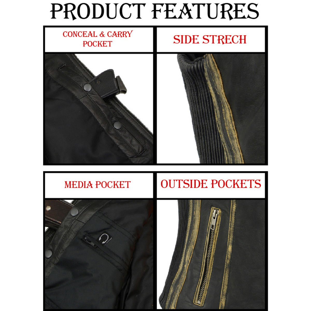Women's leather vest, image 4