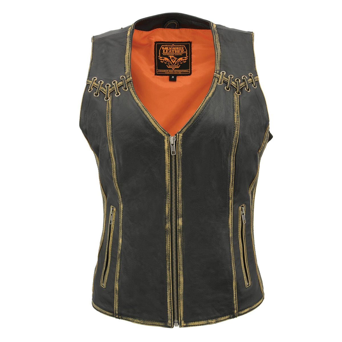 Women's leather vest, image 11