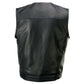 Milwaukee Leather MLM3503 Men's Pursuit Black Premium Goat Leather V Neck Club Style Motorcycle Rider Vest — image 14
