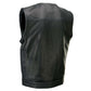 Milwaukee Leather MLM3503 Men's Pursuit Black Premium Goat Leather V Neck Club Style Motorcycle Rider Vest — image 15