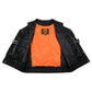 Milwaukee Leather MLM3503 Men's Pursuit Black Premium Goat Leather V Neck Club Style Motorcycle Rider Vest — image 8