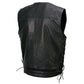 Milwaukee Leather MLM3504 Men's Black 'Pursuit' V Neck Club Style Motorcycle Leather Vest with Adjustable Side Laces — image 13