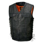 Milwaukee Leather MLM3504 Men's Black 'Pursuit' V Neck Club Style Motorcycle Leather Vest with Adjustable Side Laces — image 14