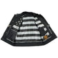 Milwaukee Leather MLM3507 Men's Old Glory Black Premium Leather Club Style Vest w/ Grey Stitching Laced Armholes — image 8