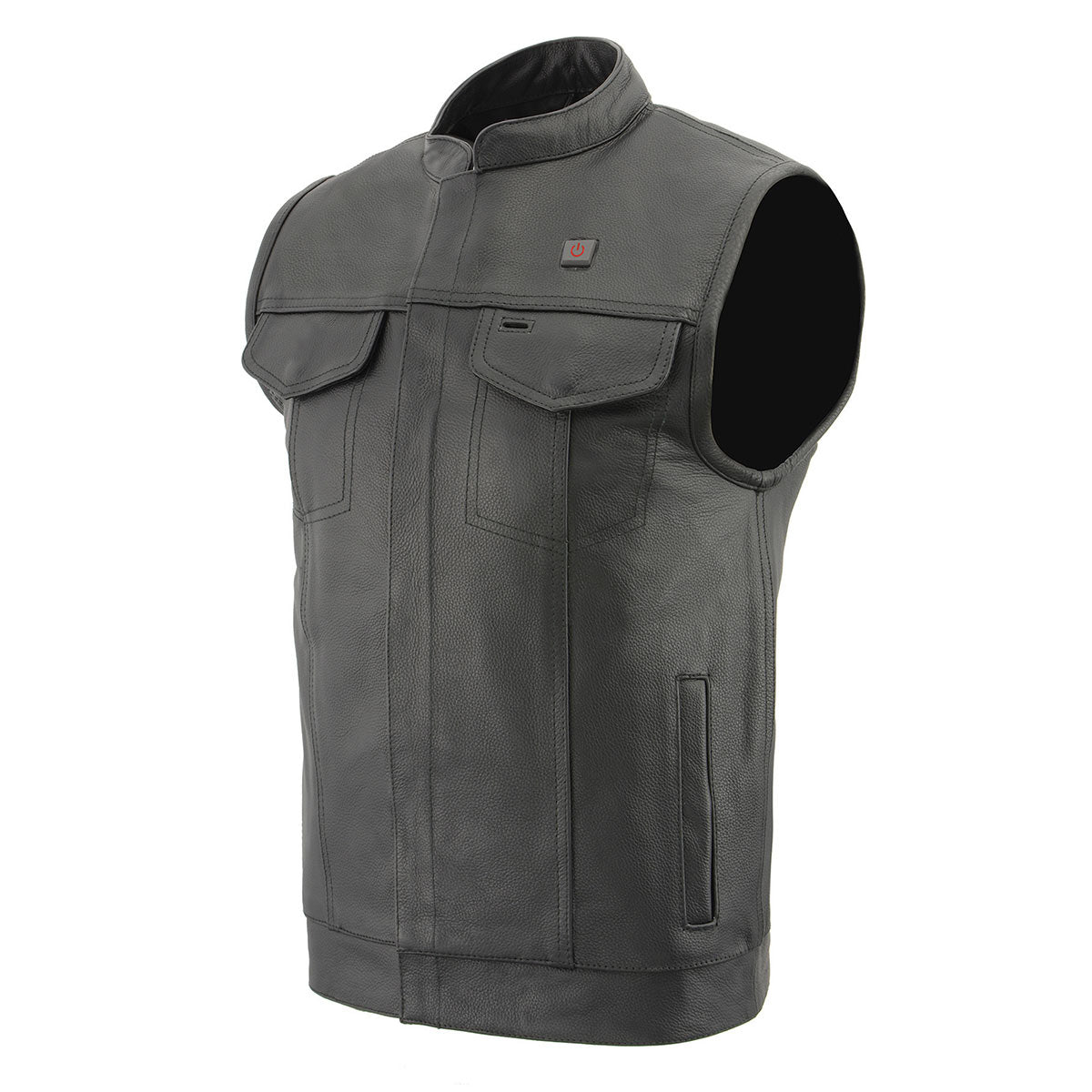 Milwaukee Leather MLM3524SET Men's All Season Black Premium Leather Motorcycle vest w/ Heated and Cool-Tec Technology — image 12