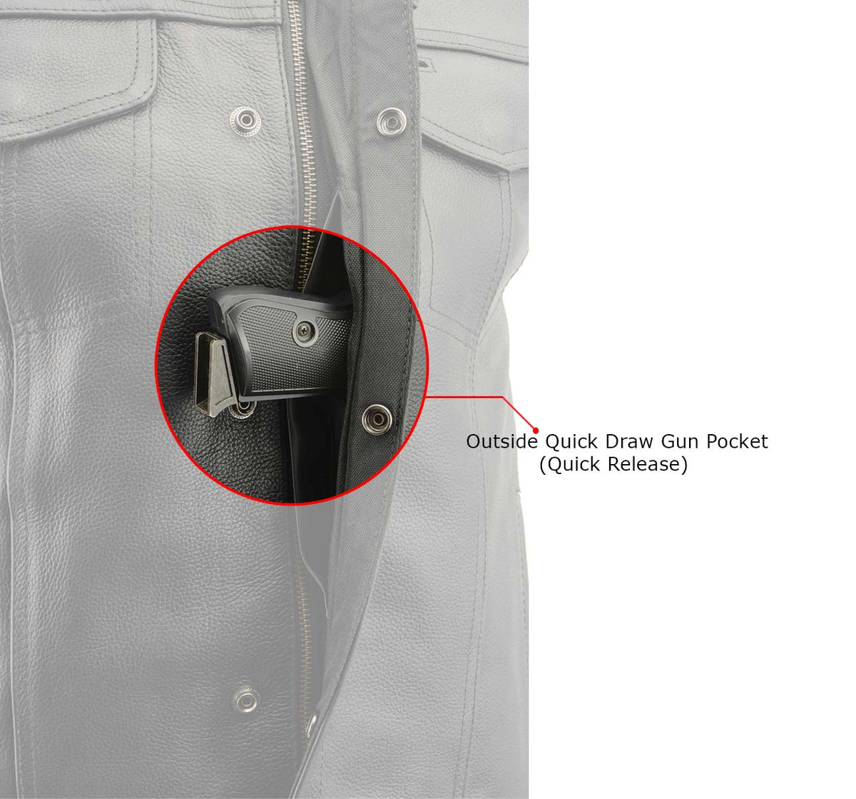 Milwaukee Leather MLM3524SET Men's All Season Black Premium Leather Motorcycle vest w/ Heated and Cool-Tec Technology — image 7