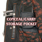 Milwaukee Leather MLM3527 Men's Black 'Paisley' Accented w/ Orange Stitching Leather Vest – / Armhole Trim — image 5