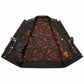 Milwaukee Leather MLM3527 Men's Black 'Paisley' Accented w/ Orange Stitching Leather Vest – / Armhole Trim — image 21