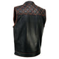 Milwaukee Leather MLM3527 Men's Black 'Paisley' Accented w/ Orange Stitching Leather Vest – / Armhole Trim — image 23