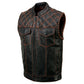 Milwaukee Leather MLM3527 Men's Black 'Paisley' Accented w/ Orange Stitching Leather Vest – / Armhole Trim — image 12