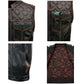 Milwaukee Leather MLM3527 Men's Black 'Paisley' Accented w/ Orange Stitching Leather Vest – / Armhole Trim — image 7