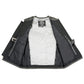 Milwaukee Leather MLM3536 Men's Distressed Grey Leather Collarless Motorcycle Rider Vest