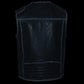 Milwaukee Leather MLM3536 Men's Distressed Grey Leather Collarless Motorcycle Rider Vest