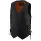 Milwaukee Leather MLM3541 Men's Roulette Black Premium Leather 10 Pocket Motorcycle Vest w/ Cool-Tec Leather Treatment — image 9