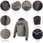 Milwaukee Leather MLM3562 Men's Hell Raiser 2 in 1 Distress Grey Leather Vest w/ Removeable Hoodie - Reflective Skull Artwork — image 6