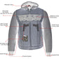 Milwaukee Leather MLM3562 Men's Hell Raiser 2 in 1 Distress Grey Leather Vest w/ Removeable Hoodie - Reflective Skull Artwork — image 9