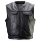 MMCC Men's Low Key Black Leather Motorcycle Vest - MMC30000 — image 12