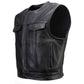MMCC Men's Low Key Black Leather Motorcycle Vest - MMC30000 — image 11