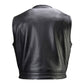 MMCC Men's Low Key Black Leather Motorcycle Vest - MMC30000 — image 13