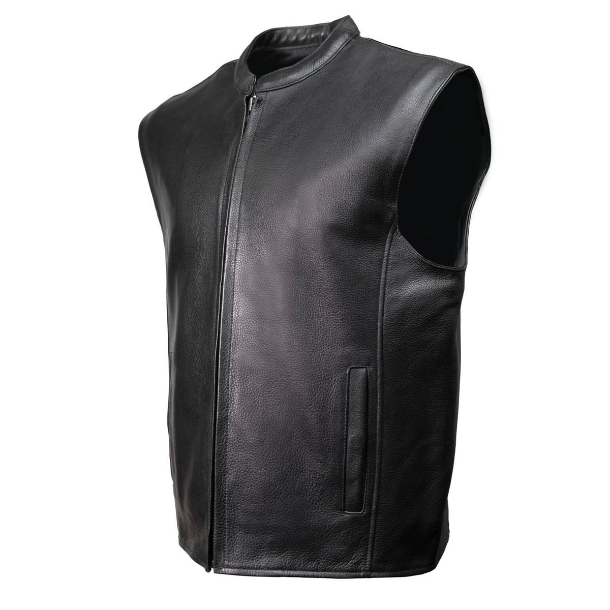 MMCC Men's Rocker Black Leather Motorcycle Vest - MMC30002 — image 10