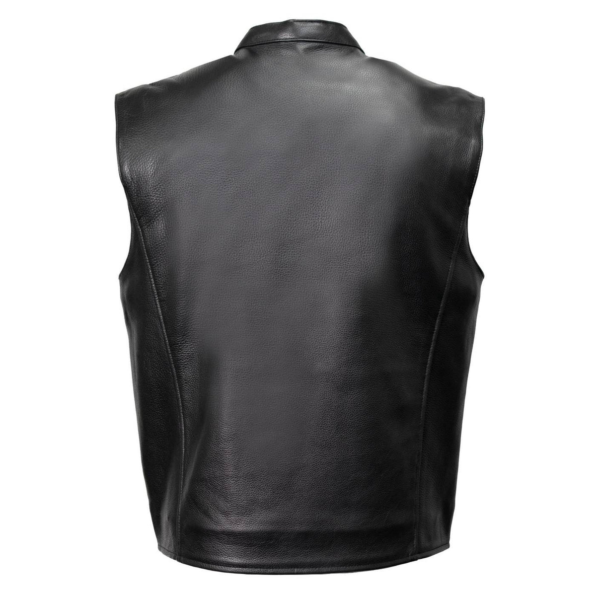 MMCC Men's Rocker Black Leather Motorcycle Vest - MMC30002 — image 8