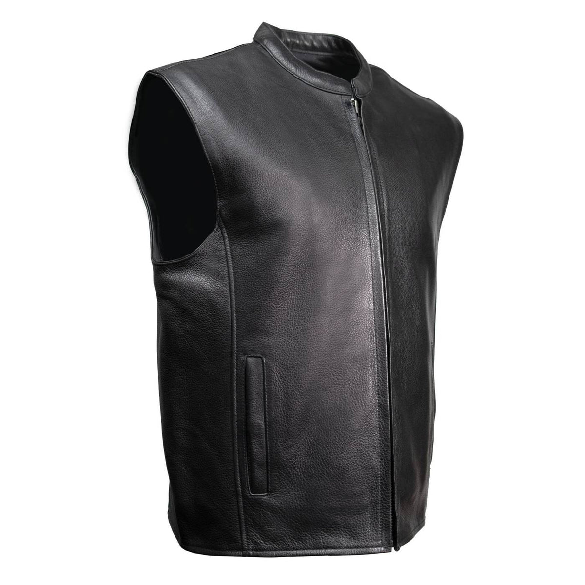 MMCC Men's Rocker Black Leather Motorcycle Vest - MMC30002 — image 13