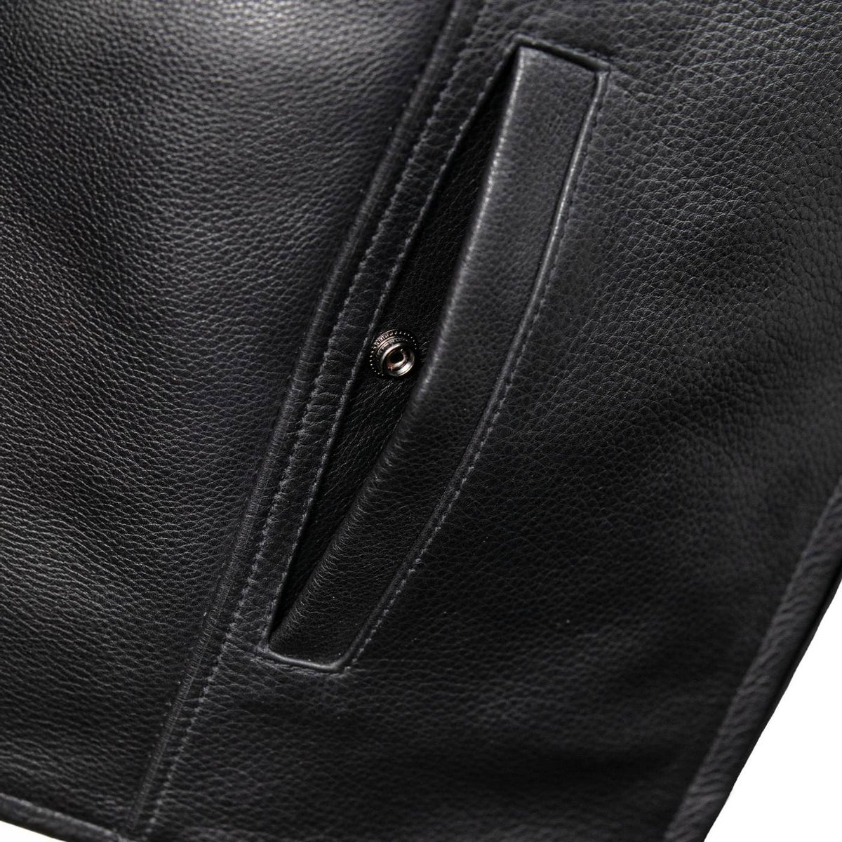 MMCC Men's Rocker Black Leather Motorcycle Vest - MMC30002 — image 11