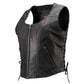MMCC Women's Rave Black Leather Motorcycle Vest - MMC40000 - image 12