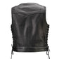 MMCC Women's Rave Black Leather Motorcycle Vest - MMC40000 - image 11