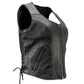 MMCC Women's Rave Black Leather Motorcycle Vest - MMC40000 - image 13