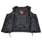 MMCC Women's Rave Black Leather Motorcycle Vest - MMC40000 - image 8