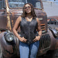 MMCC Women's Jenni Black Leather Motorcycle Vest - MMC40001 - image 8