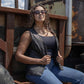 MMCC Women's Jenni Black Leather Motorcycle Vest - MMC40001 - image 12