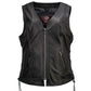 MMCC Women's Jenni Black Leather Motorcycle Vest - MMC40001 - image 13