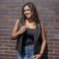 MMCC Women's Born Free Black Leather Motorcycle Vest - MMC40002 - image 9